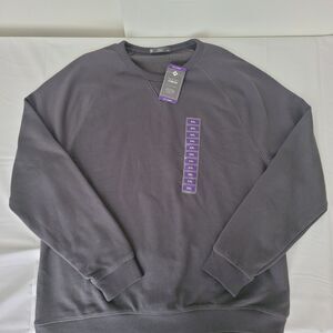 Men’s French Terry Crew Sweatshirt XXL Gray Long Sleeve NWT